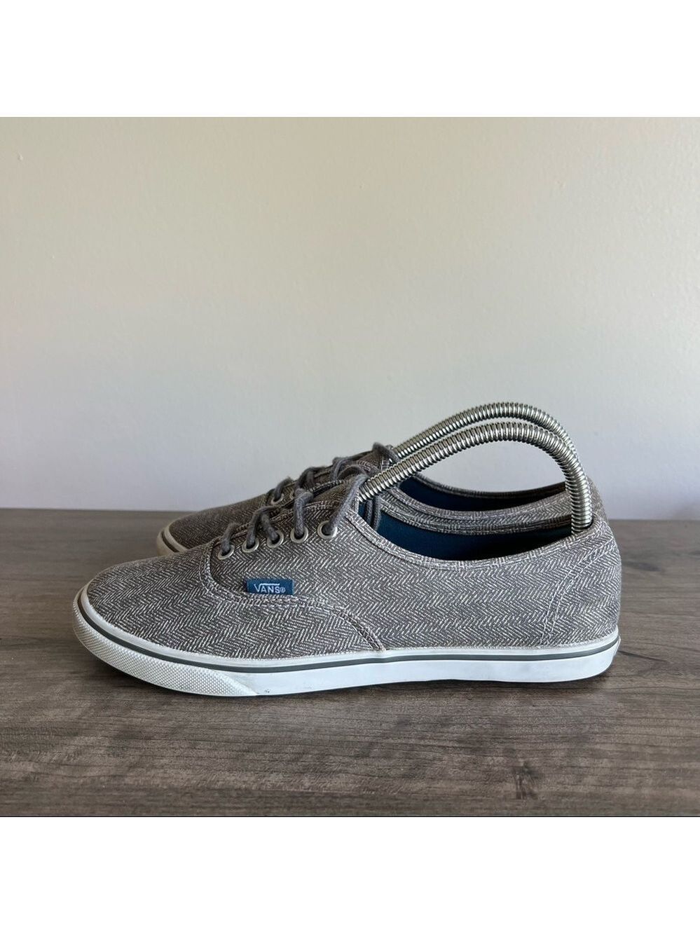 Vans Grey Tweed Unisex Deck Shoes Size 7 or 8.5 #869